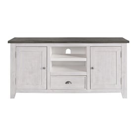 Martin Svensson Monterey White Grey Pine MDF Metal Coastal TV Stand