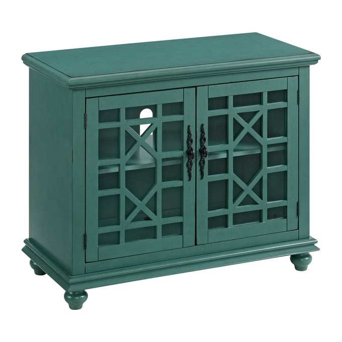 Martin Svensson Elegant Antique Teal Green Small Spaces TV Stand SBG-91031