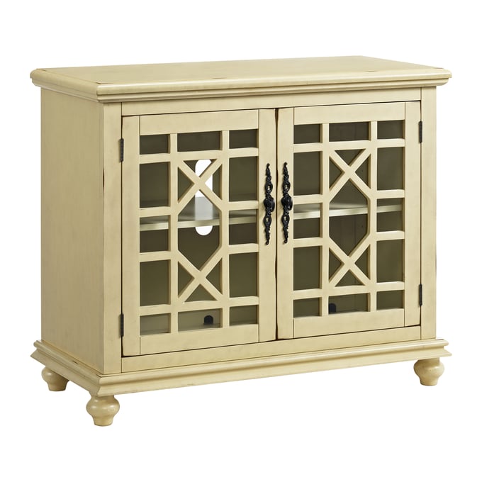 Martin Svensson Elegant Antique Cream White Small Spaces TV Stand SBG-91033