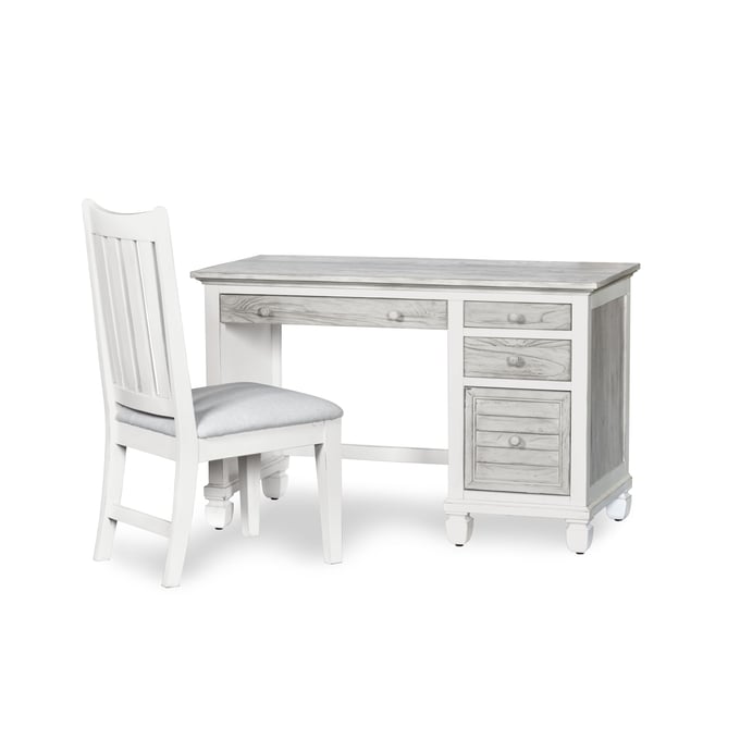 Sea Winds Islamorada Gray White Desk and Chair Set SEWN-B23374-DAPGREY