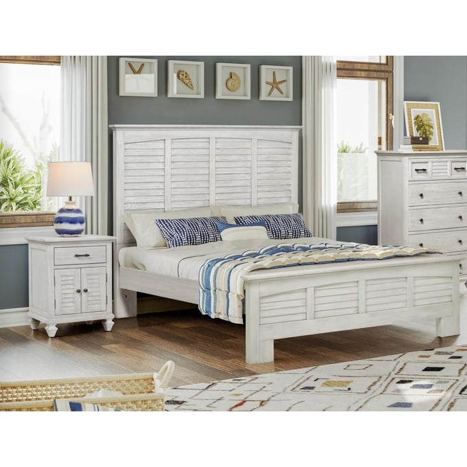 Sea Winds Surfside White 2pc Bedroom Set with King Bed SEWN-B277K-WW-BR-S1