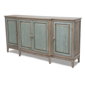 Sea Winds Sanibel Green Grey 4 Door Credenza