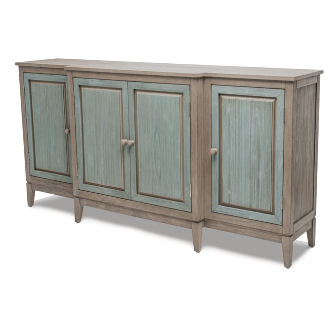 Sea Winds Sanibel Green Grey 4 Door Credenza SEWN-B29915-GRN-GREY