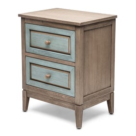 Sea Winds Sanibel Green Grey 2 Drawer Nightstand