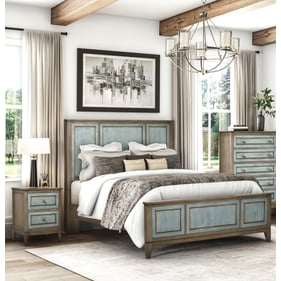 Sea Winds Sanibel Green Grey 2pc Bedroom Set With King Bed