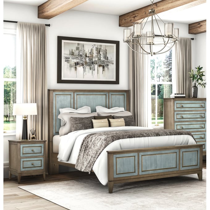 Sea Winds Sanibel Green Grey 2pc Bedroom Set With King Bed SEWN-B299KBED-GRN-2PC-SET