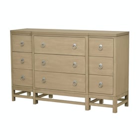 Sea Winds Monterey Brown 9 Drawer Dresser and Mirror