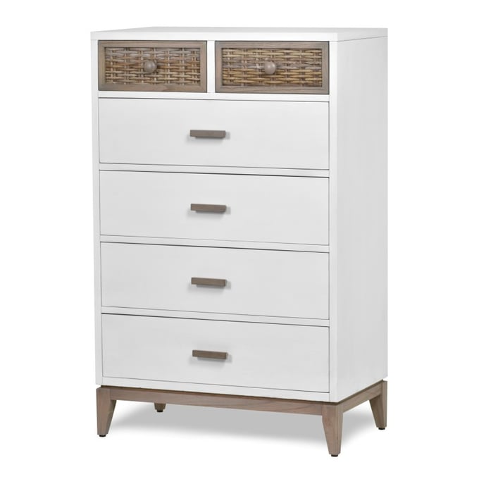 Sea Winds Kauai White 6 Drawer Split Vertical Chest SEWN-B53736-WHCRK