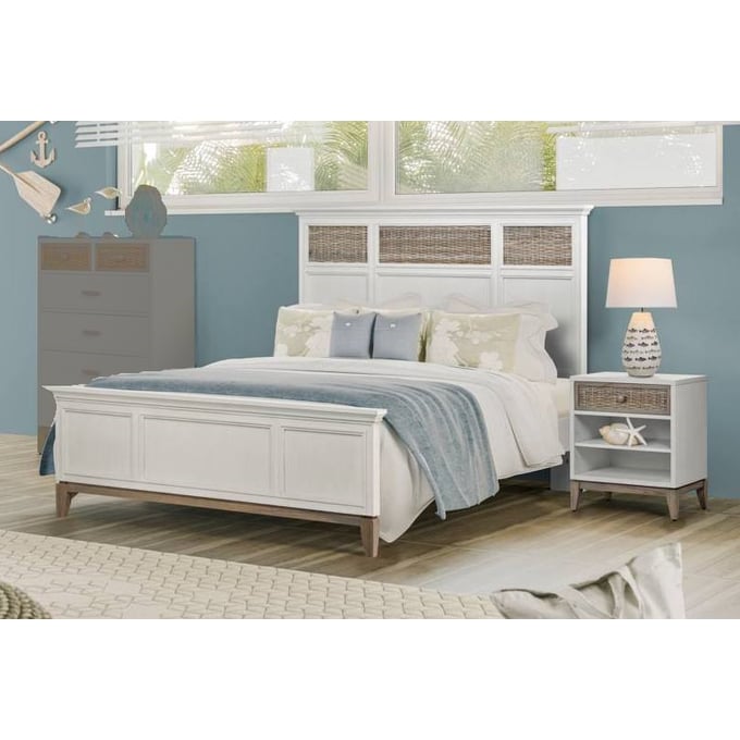 Sea Winds Kauai White 4pc Bedroom Set with Queen Bed SEWN-B537QBED-BR-S2