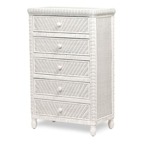 Sea Winds Santa Cruz White Glass Top Drawer Chest