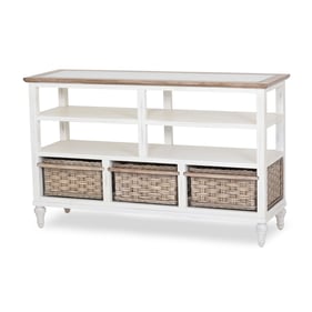 Sea Winds Island Breeze White Brown Entertainment TV Stand