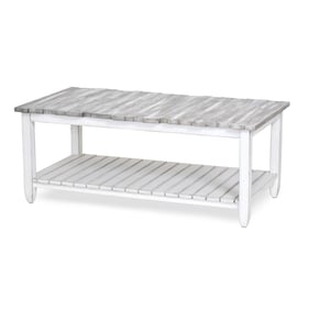 Sea Winds Picket Fence Gray White Coffee Table