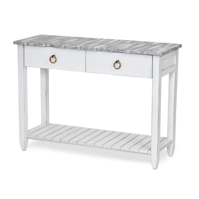 Sea Winds Picket Fence Gray White Console Table SEWN-B78204-GREY-BLANC