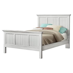 Sea Winds Monaco White Wood King Panel Bed