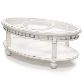 Sea Winds Monaco White Oval Coffee Table