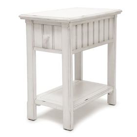 Sea Winds Monaco White Wood Chairside Table