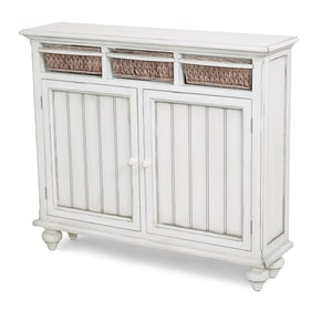 Sea Winds Monaco White Entry Cabinets with Baskets