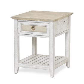 Sea Winds Captiva Island White Light Brown End Table