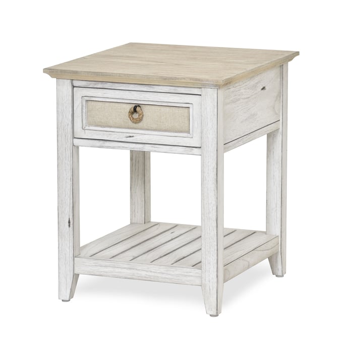 Sea Winds Captiva Island White Light Brown End Table SEWN-B86302-BSAND-WW