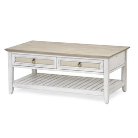 Sea Winds Captiva Island White Light Brown Coffee Table