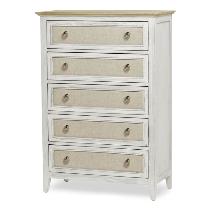 Sea Winds Captiva Island White Light Brown 5 Drawers Chest SEWN-B86335-BSAND-WW