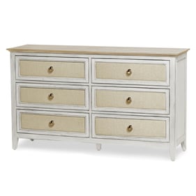 Sea Winds Captiva Island White Light Brown Drawer Dresser