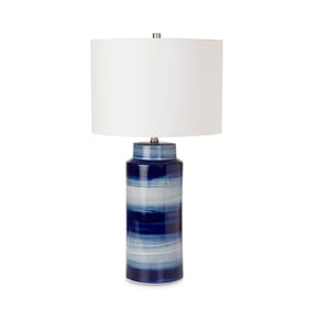 2 Sea Winds Lux Lighting Navy White 30 Inch Ceramic Table Lamps