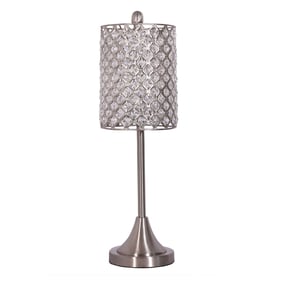 2 Sea Winds Lux Lighting Silver 27 Inch Metal Table Lamps