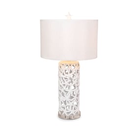 2 Sea Winds Lux Lighting Beige Silver 30 Inch Star Table Lamps