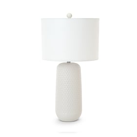 2 Sea Winds Lux Lighting White 30 Inch Ceramic Table Lamps