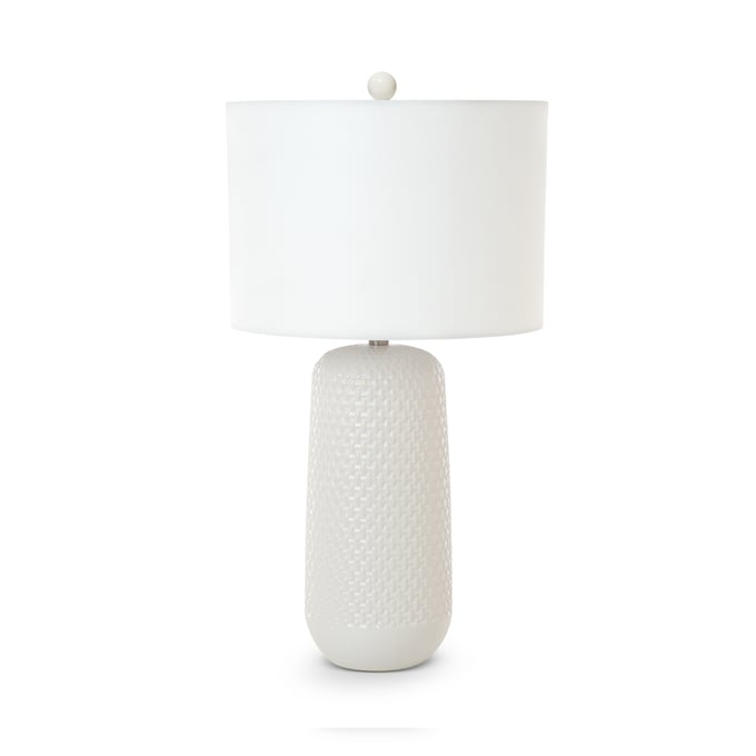 2 Sea Winds Lux Lighting White 30 Inch Ceramic Table Lamps SEWN-LUX-2048-WHITE