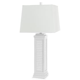 2 Sea Winds Lux Lighting White 32 Inch Resin Bright Lamps With USB Port