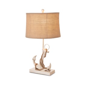 2 Sea Winds Lux Lighting Cream 28 Inch Polyresin Anchor Table Lamps