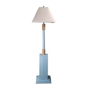 Sea Winds Lux Lighting Blue 63 Inch Shutter Floor Lamp