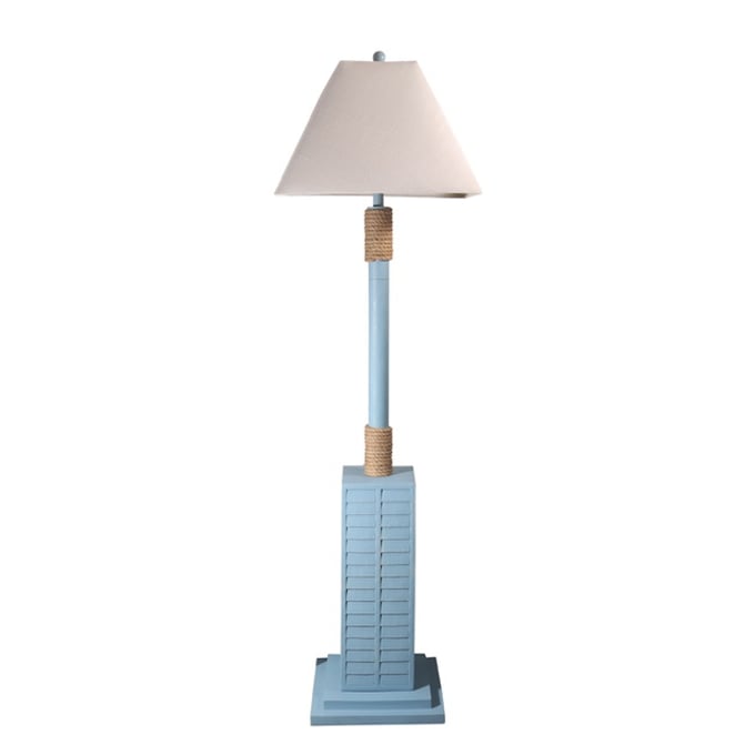 Sea Winds Lux Lighting Blue 63 Inch Shutter Floor Lamp SEWN-LUX-FL-1752-BLUE