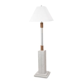 Sea Winds Lux Lighting White 63 Inch Shutter Floor Lamp