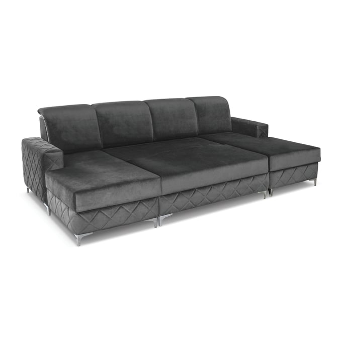 Skyler Designs Alfredo Gray Sectional SKY-ALFREDO-GREY