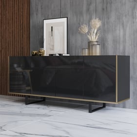 Skyler Designs Gloss Black TV Stand