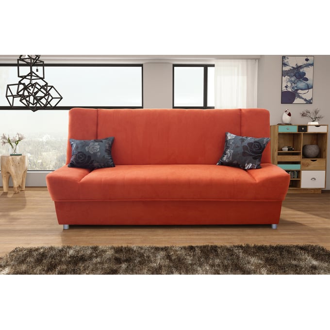 Skyler Designs Natalia Orange Sofa Bed with Storage SKY-NATALIA-ORANGE-SOFA-BED