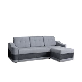 Skyler Designs Nemo Gray Reversible Sleeper Sofa