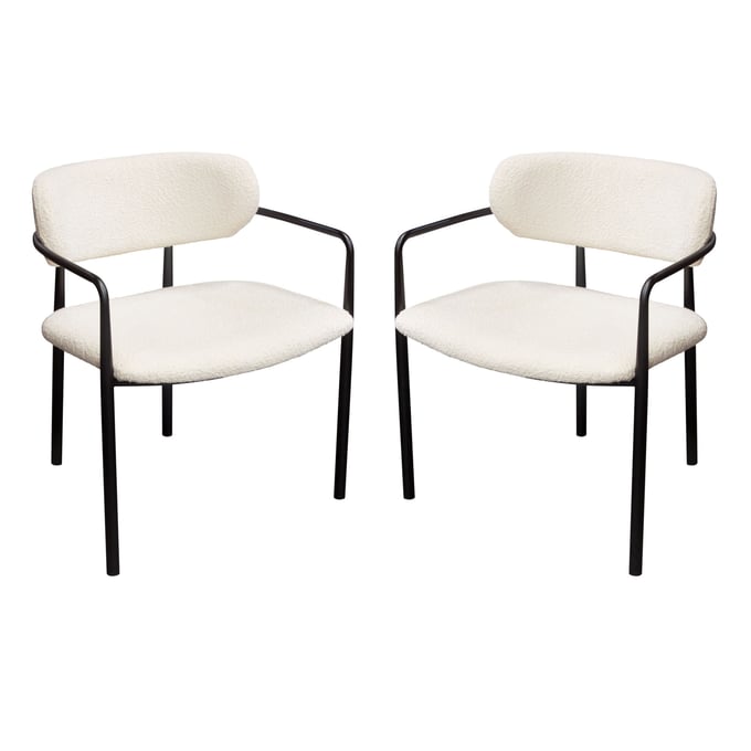 2 Diamond Sofa Skyler Ivory Dining Chairs DMND-SKYLERDCIV2PK