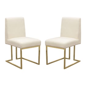 2 Diamond Sofa Skyline Cream Fabric Dining Chairs