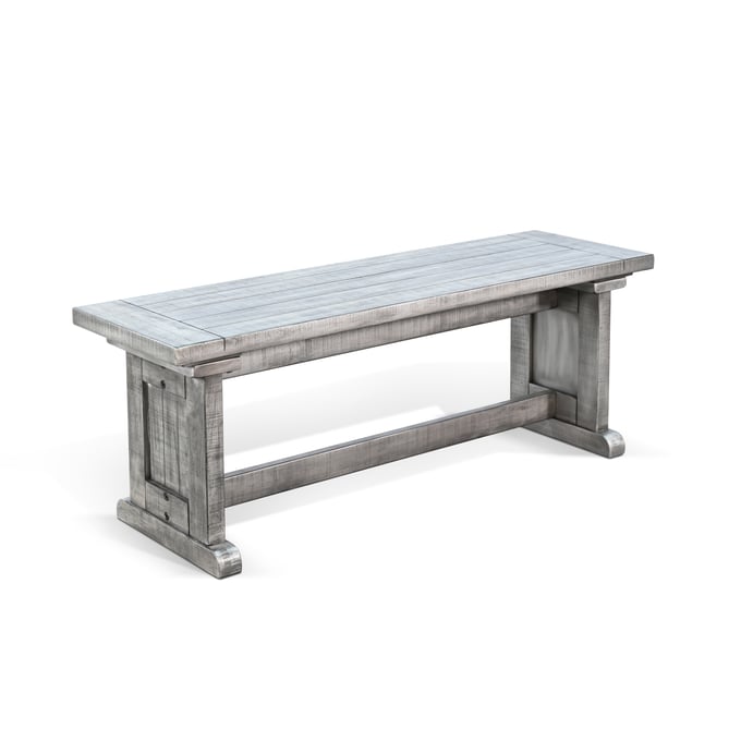 Purity Craft Isadora Gray Wood Side Bench 0113AG-SB