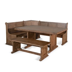 Purity Craft Eudora Natural Breakfast Nook Dining Set