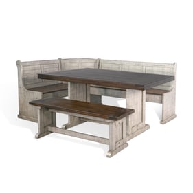 Purity Craft Evadne Tobacco Grey Breakfast Dining Set