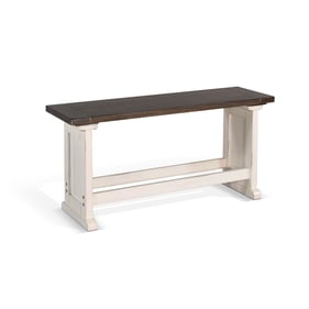 Purity Craft Zen White Dark Brown Counter Side Bench