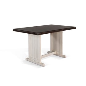 Purity Craft Zen White Dark Brown Counter Height Table