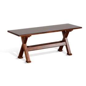 Purity Craft Lorelei Medium Brown Cross Leg Side Bench