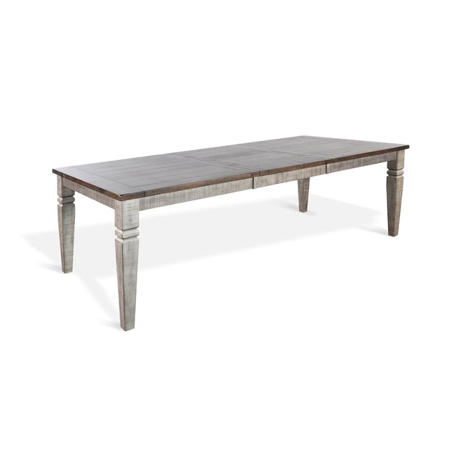 Purity Craft Evadne Tobacco Grey Extension Dining Table with Butterfly Leaf 1012TA