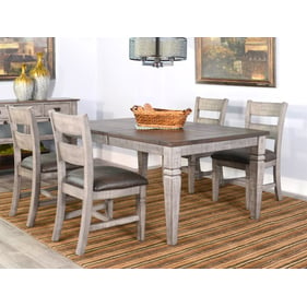 Purity Craft Evadne Dark Tobacco Grey 5pc Dining Room Set